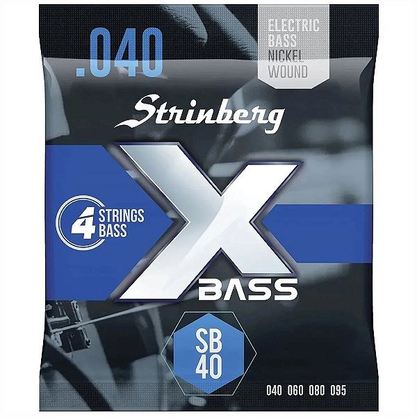 Cordas para Baixo Strinberg SB40 Nickel Wound 0.40