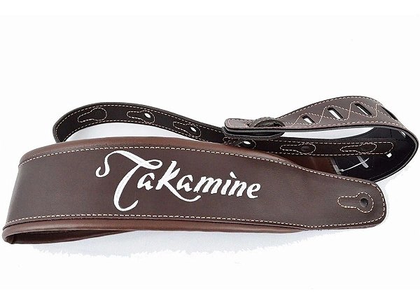 Correia em Couro Ecologico Luxo TBS65 Marrom Takamine