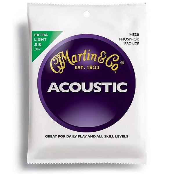 Encordoamento Violão Martin M530 010 Aço