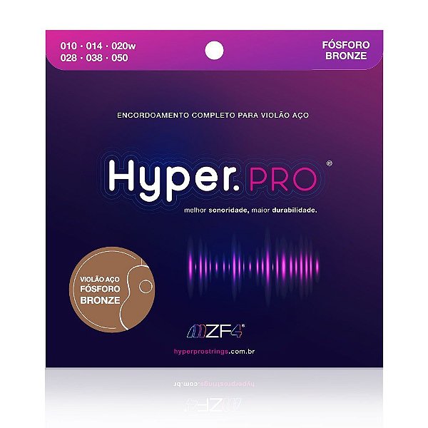 Encordoamento para Violão Hyper Pro Fósforo Bronze 010