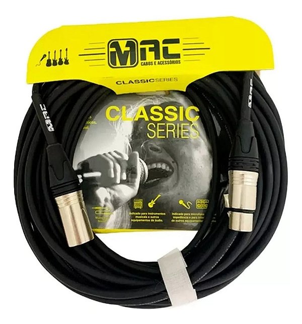 Cabo Mac Balanceado 15ft/4.57m Xlr + Xlr Classic Mc15xb