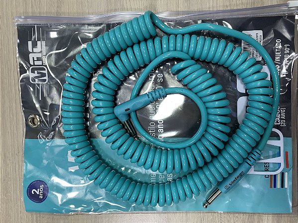 Cabo Inst Mac Cabos 9.15M Espiral Azul Turquesa