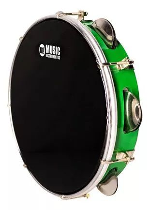 Pandeiro Phx 10" Abs Pele Preta 87-Abs Verde