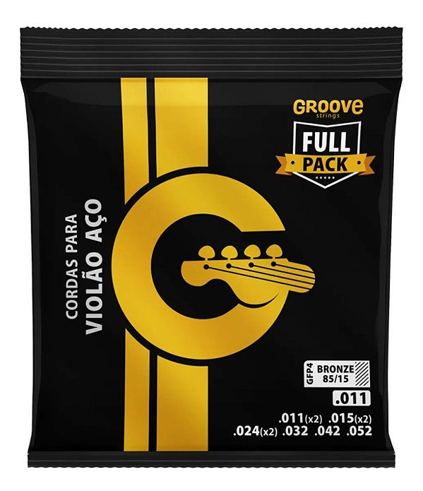 Encordoamento Para Violao GFP4 Groove Fullpack 0.011