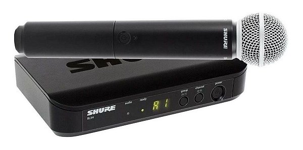 Microfone Shure Blx Blx24/sm58 Dinâmico  Cardióide Preto