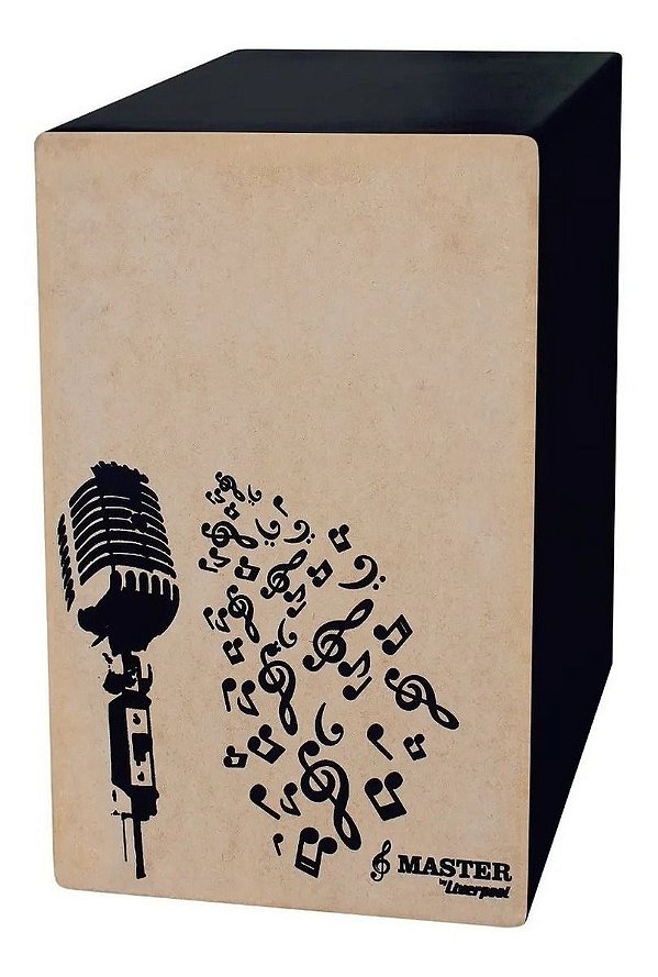 Cajon Microfonado Liverpool Master Elétrico Madeira