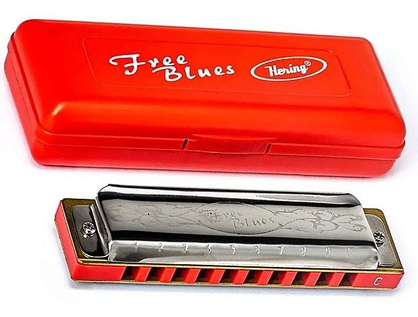 Gaita Diatônica Hering Free Blues C (Dó) 7020C Com Case