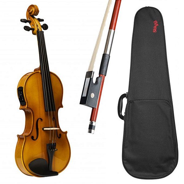 VIOLINO STAGG 4/4 VN-4/4 ELETRICO NATURAL