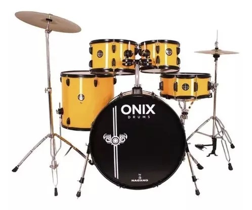 Bateria Acústica Onix Smart By Nagano Big Yellow Completa