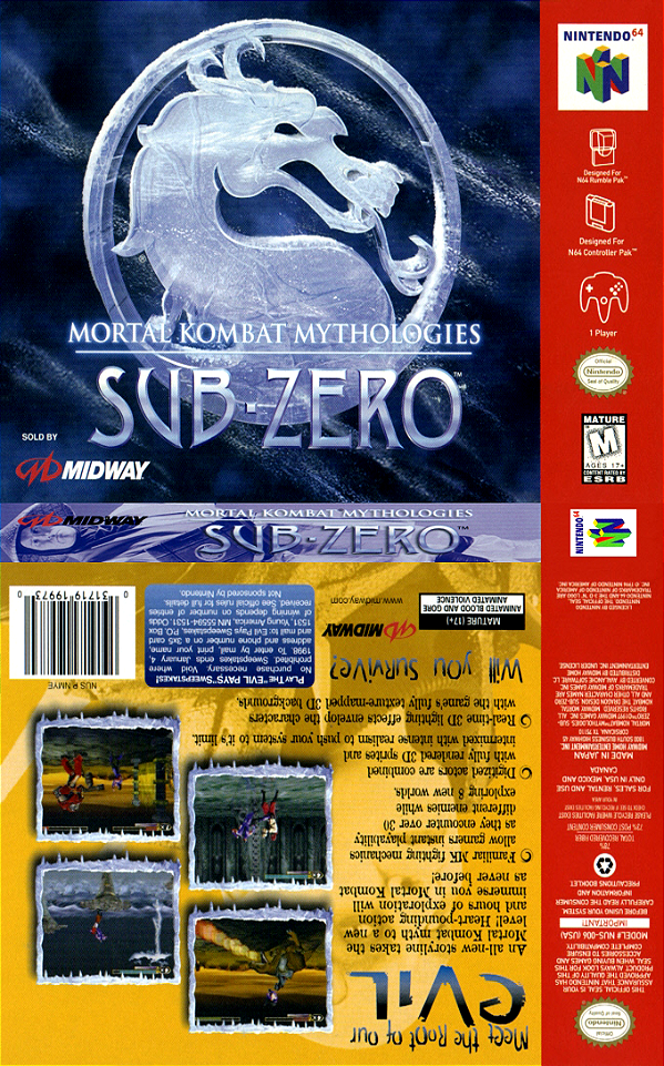 Jogo Mortal Kombat Mythologies Sub-Zero - Nintendo 64
