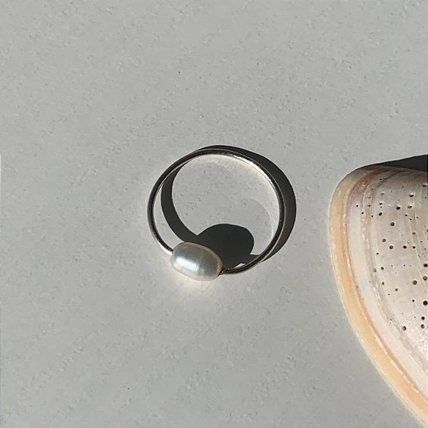 Anel de Prata Pérola de Água Doce