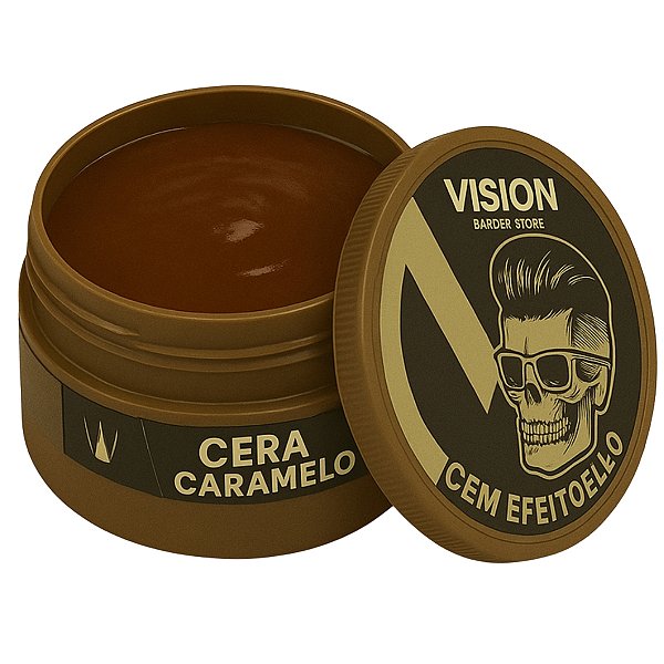 Cera Estilizadora Caramelo 130g Vision - Fixação Eficiente e Aspecto Natural