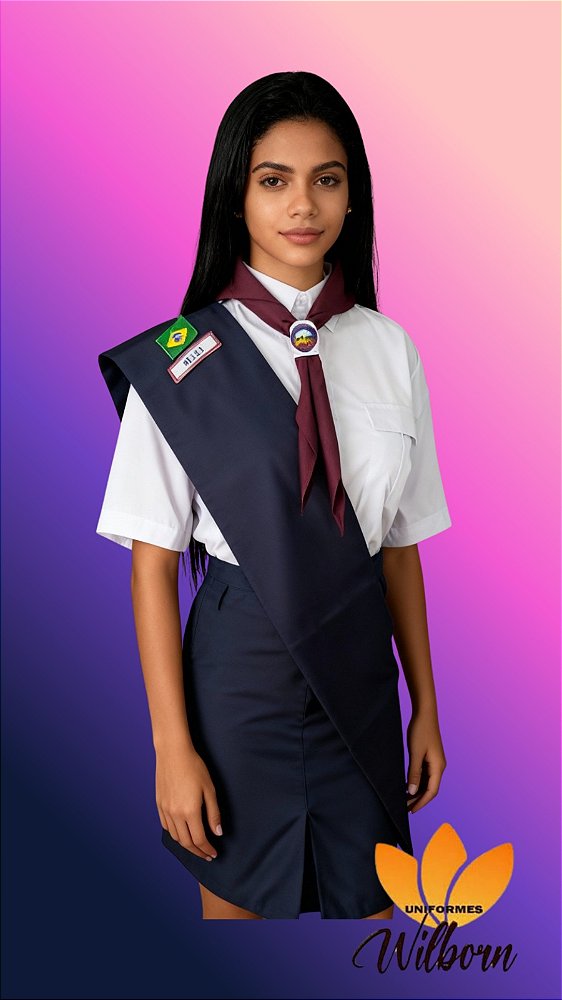 UNIFORME ADULTO FEMININO COMPLETO AVT / AVENTUREIROS - MANGA CURTA - EMBLEMAS COSTURADOS