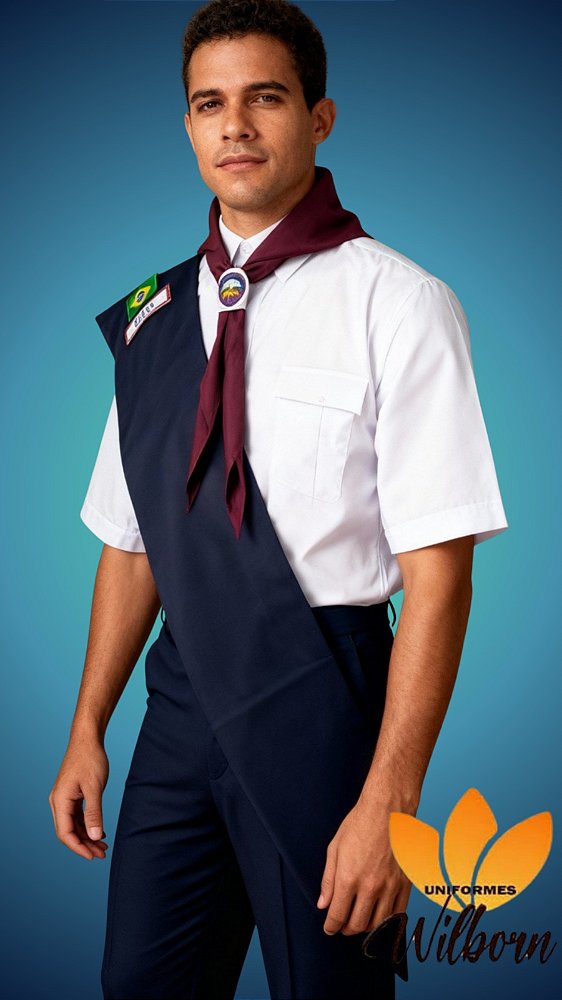 UNIFORME ADULTO MASCULINO COMPLETO AVT / AVENTUREIROS - MANGA CURTA - EMBLEMAS COSTURADOS