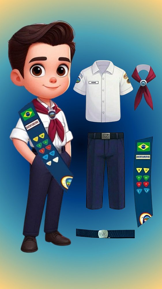 UNIFORME AVT (AVENTUREIROS) INFANTIL MASCULINO COMPLETO - Emblemas costurados