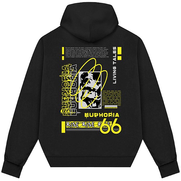 Blusão Blusa de Moletom Canguru Streetwear - Euphoria 66
