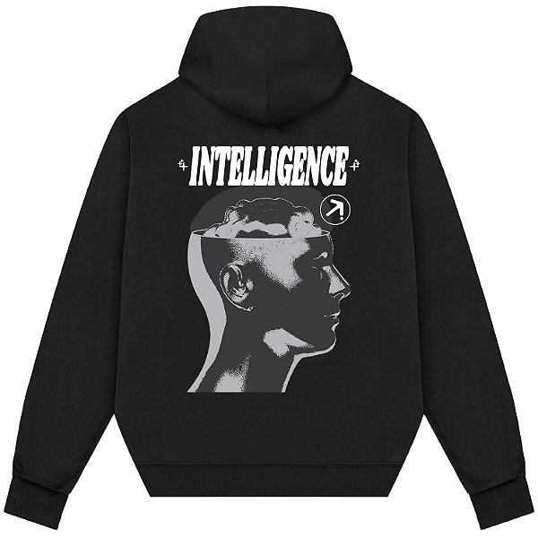 Blusão Blusa de Moletom Canguru Streetwear - Intelligence