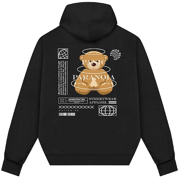 Blusão Blusa de Moletom Canguru Streetwear - Panic Paranoia
