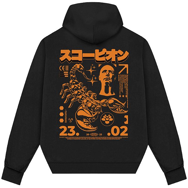 Blusão Blusa de Moletom Canguru Streetwear - Scorpion