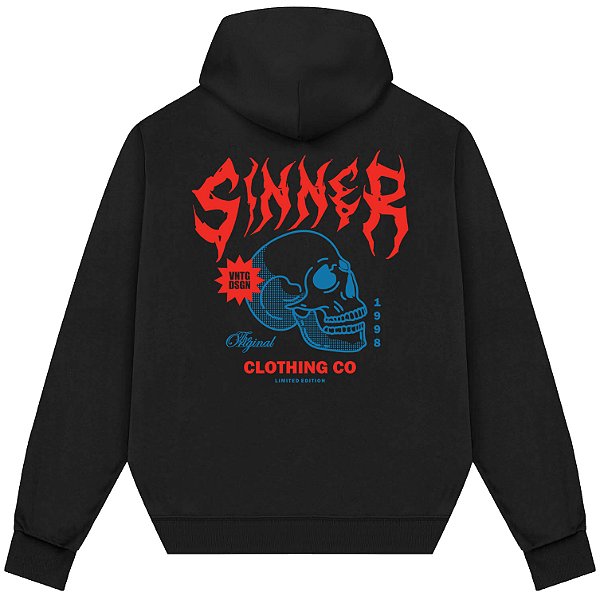 Blusão Blusa de Moletom Canguru Streetwear - Sinner Skull