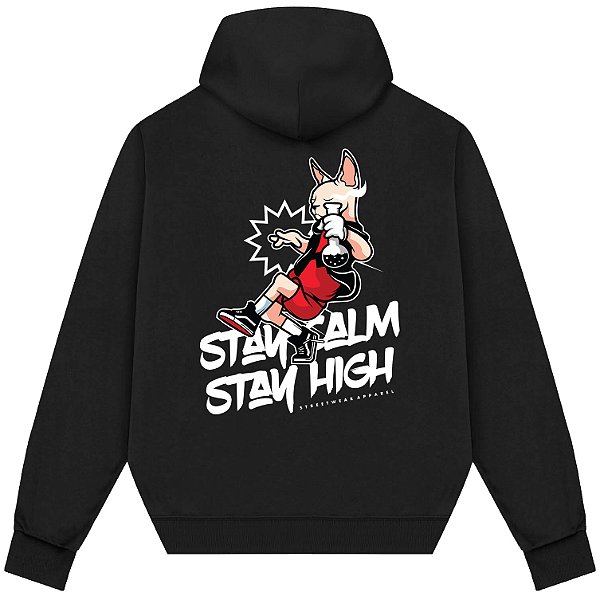 Blusão Blusa de Moletom Canguru Streetwear - Stay Home Stay High