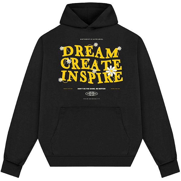 Blusão Blusa de Moletom Canguru Streetwear - Dream Create Inspire