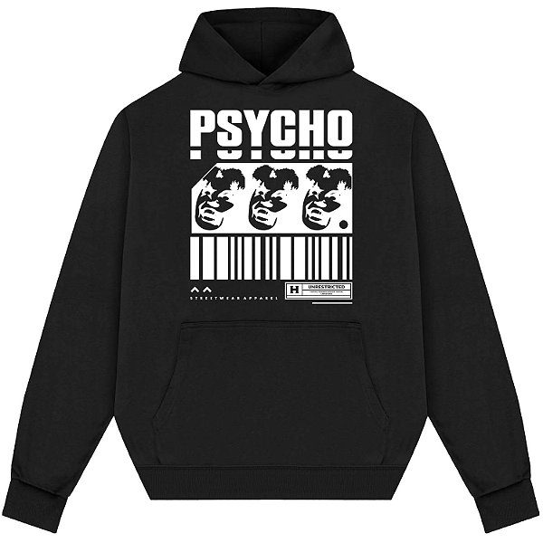 Blusão Blusa de Moletom Canguru Streetwear - Psycho Apparell