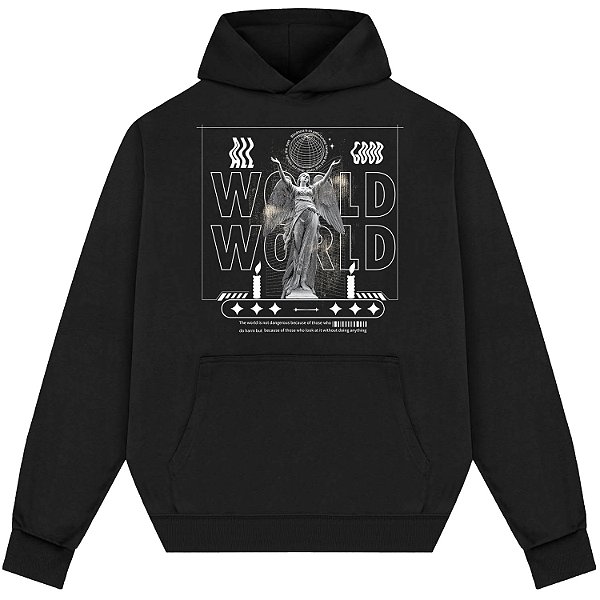 Blusão Blusa de Moletom Canguru Streetwear - World World