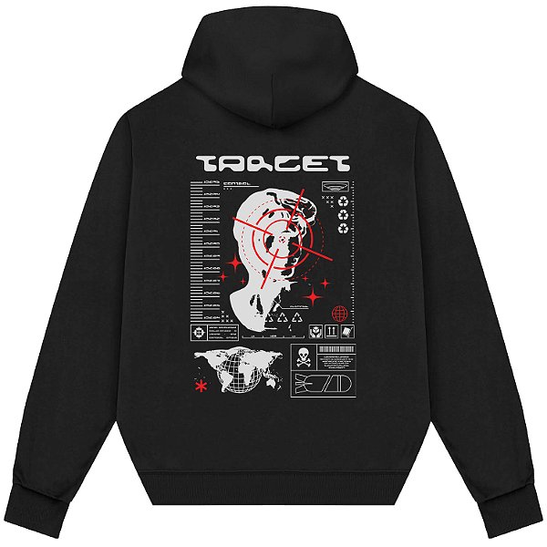 Blusão Blusa de Moletom Canguru Streetwear - Target