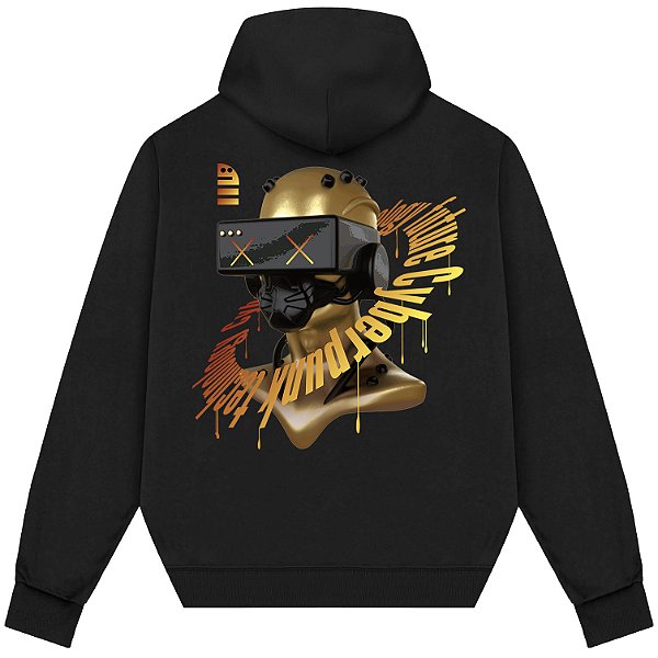 Blusão Blusa de Moletom Canguru Streetwear - Future Cyberpunk
