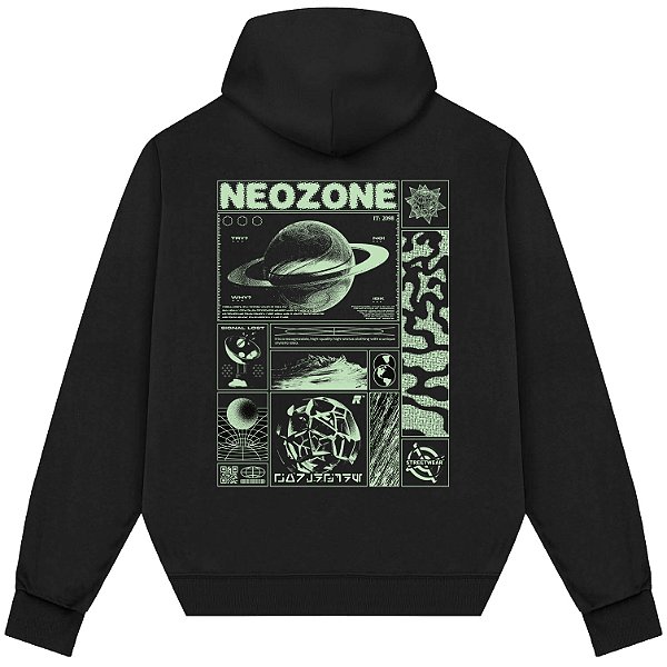 Blusão Blusa de Moletom Canguru Streetwear - Neozone Saturn