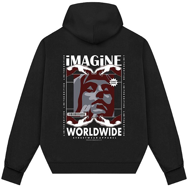 Blusão Blusa de Moletom Canguru Streetwear - Imagine Worldwide
