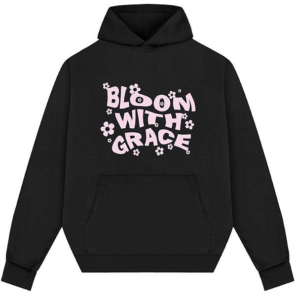 Blusão Blusa de Moletom Canguru Streetwear - Bloom Whit Grace