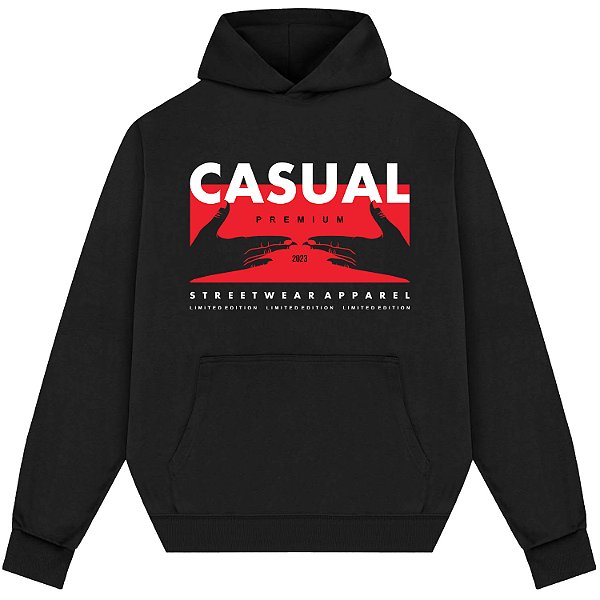 Blusão Blusa de Moletom Canguru Streetwear - Casual Premium
