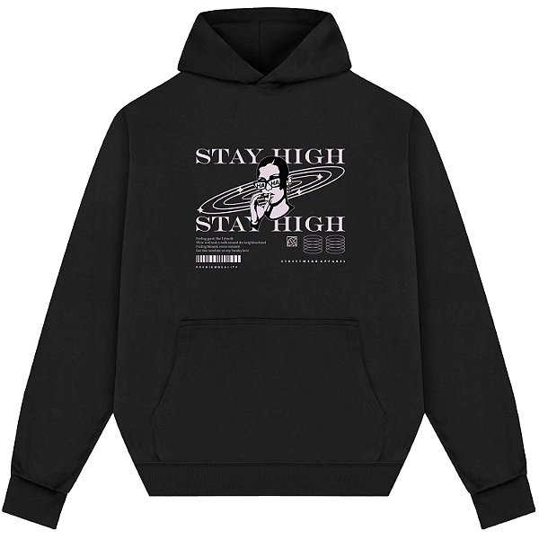Blusão Blusa de Moletom Canguru Streetwear - Stay High Stay High