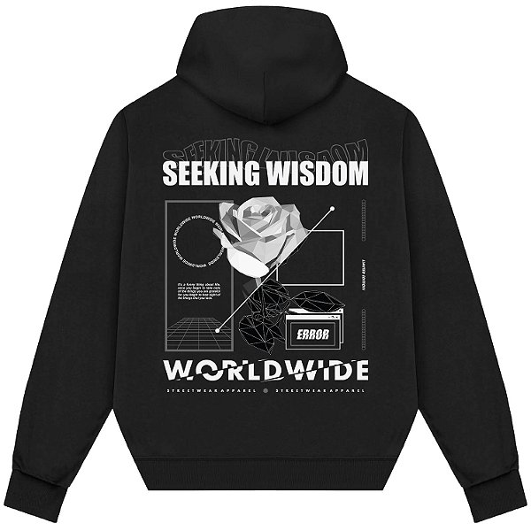 Blusão Blusa de Moletom Canguru Streetwear - Seeking Wisdom