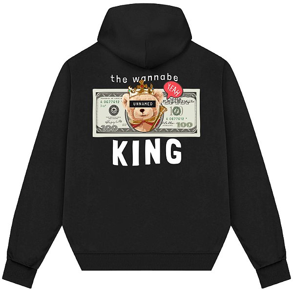 Blusão Blusa de Moletom Canguru Streetwear - The Wannabe King Back