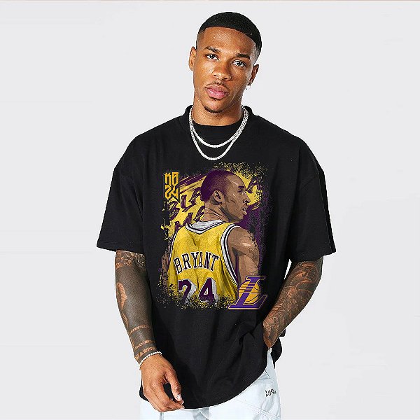 Camiseta Oversized Streetwear Masculino/Feminino Kobe Briant KB24 - Preto