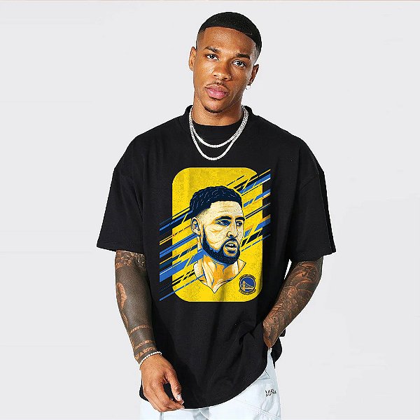 Camiseta Oversized Streetwear Masculino/Feminino K Thompson - Preto