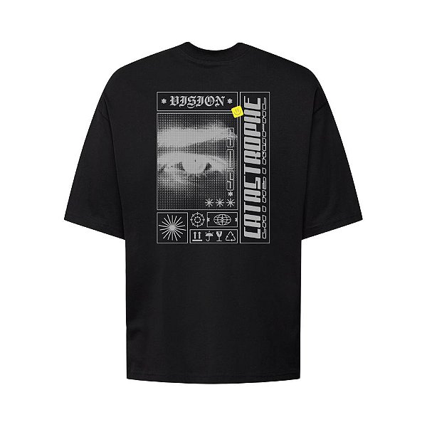 Camiseta Oversized Streetwear Masculina Estampa Costas Catastrophe