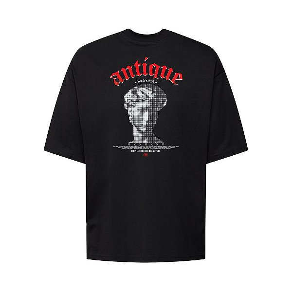 Camiseta Oversized Streetwear Masculina Estampa Costas Antique