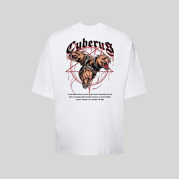 Camiseta Oversized Streetwear Masculina Estampa Costas Cyberus