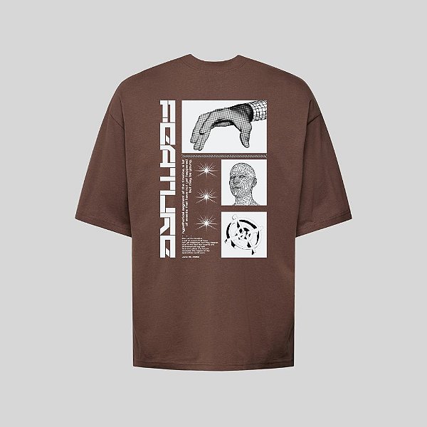 Camiseta Oversized Streetwear Masculina Estampa Costas Frature