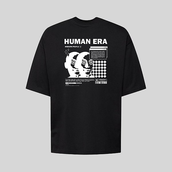 Camiseta Oversized Streetwear Masculina Estampa Costas Human Era