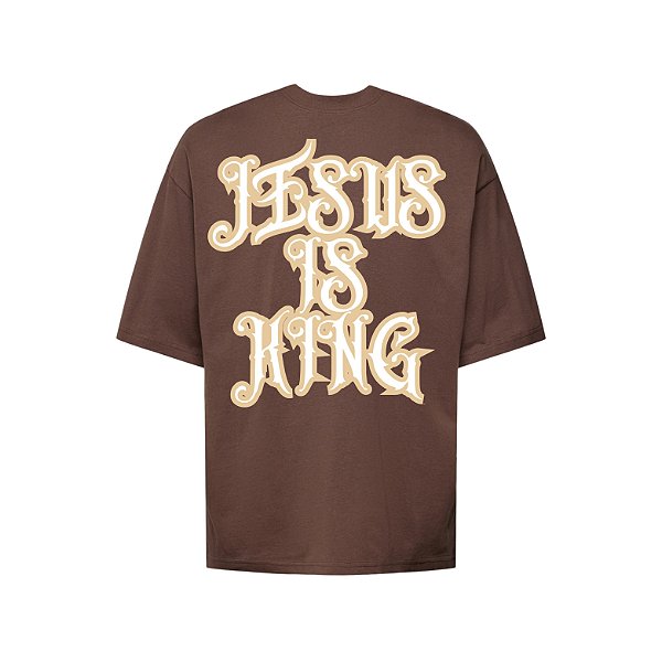 Camiseta Oversized Streetwear Masculina Estampa Costas Jesus Is King