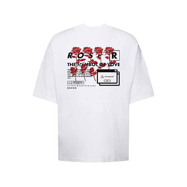 Camiseta Oversized Streetwear Masculina Estampa Costas Roser The Simple Of Love