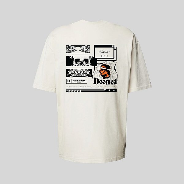 Camiseta Oversized Streetwear Masculina Estampa Costas The Doomed