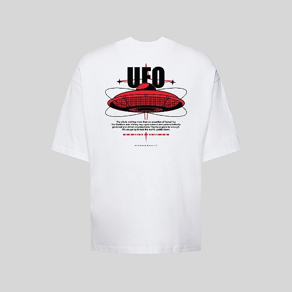Camiseta Oversized Streetwear Masculina Estampa Costas Ufology