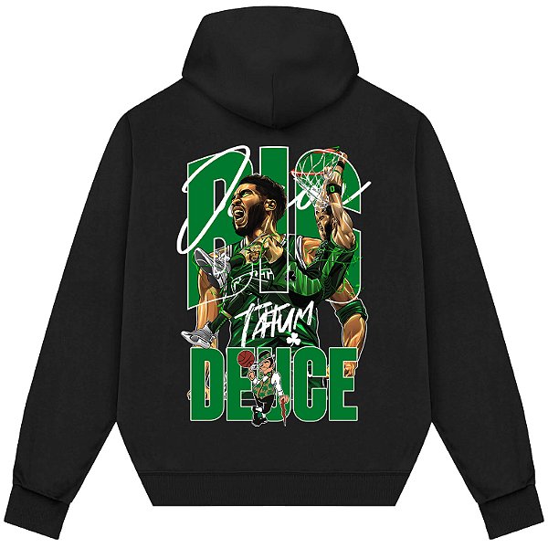 Blusão Moletom Streetwear Basquete Masculino Feminino Jayson Tatum Big Deuce - Preto