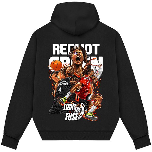 Blusão Moletom Streetwear Basquete Masculino Feminino Jalen Green Light The Fuse - Preto